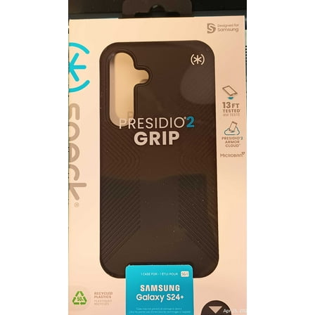 Speck Presidio2 Grip Cell Phone Case for Samsung Galaxy S24 Plus, Black