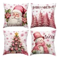 thumbnail image 1 of Pack De 4 Fundas Para Almohadas Con Cojín Navideño Estampado, 1 of 5