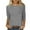 Gray, variant on Womens Plain Solid T-shirts Three Quarters Sleeve Blouses Loose Lightweight Tunic Tops Crew Neck Blouse Casual Workout Tees Olive Green