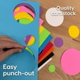 thumbnail image 3 of FreshCut Crafts Punch Out Paper Cutouts, Circle Shapes, Multicolor, 340 Pieces, 3 of 6