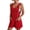 Red, variant on GILIGEGE Women's Summer Casual Sleeveless Rompers Tie Strap Loose Jumpsuit Shorts Overalls with Pockets Women's Tie Shoulder Overall Shorts Neck Romper Jumpsuit with Pocket Beige Xxl
