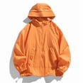 thumbnail image 5 of DYTTDG Men's Lightweight Sun Protection Hooded Jacket, Full Zip Breathable Solid Color Windbreaker with Pockets for Hiking & Outdoor Sports, 5 of 7