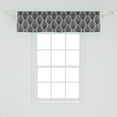 thumbnail image 2 of Ambesonne Abstract Window Valance, Rhombus Grid Like Streaks, 54" X 12", Charcoal Grey White, 2 of 3
