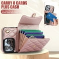 thumbnail image 6 of Case for iPhone 14 Pro Max, Crossbody Wristlet Case Wallet with RFID Blocking Card Slots KickStand Flip Folio PU Leather Magnetic Protective Cover Women for iPhone 14 Pro Max, Rosegold, 6 of 9