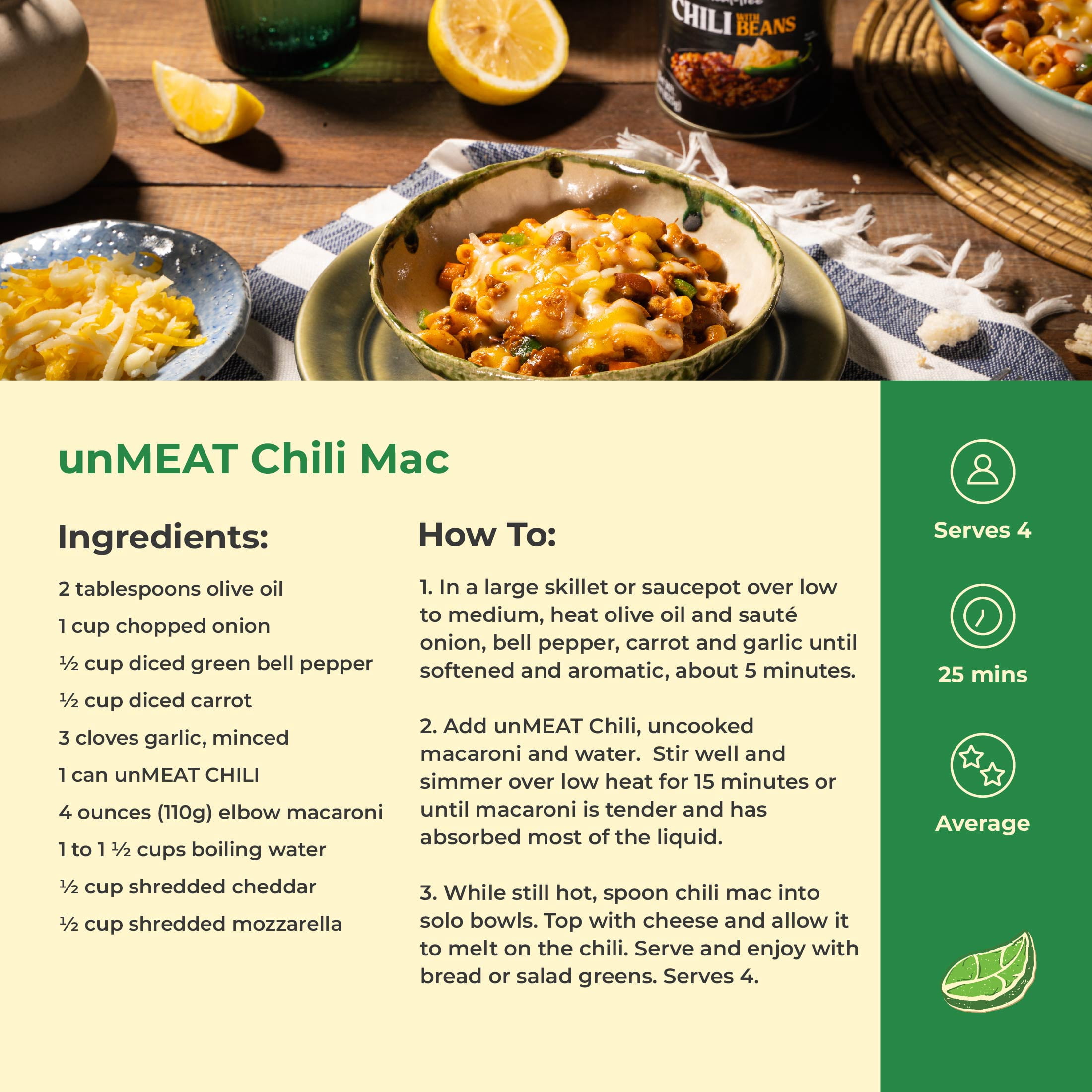 (2 pack) CPG unMEAT Chili with Beans, 15oz Can