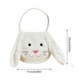 thumbnail image 3 of feimajia Happy Easter Bunny Long Ears Basket Buckets Easter Tote Bags Easter Gift Storage Handbag, 3 of 6