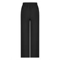thumbnail image 3 of Hvot&aat Women's Elastic High Waisted Wide Leg Dress Pants Trendy Loose Fit Pleated Front Business Casual Work Pants Trousers, 3 of 7