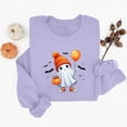 thumbnail image 6 of Jsaierl Womens Halloween Sweatshirts Plus Size Ghost Graphic Pullovers Fall Loose Fit Crewneck Long Sleeve Sweater Tops Halloween Party Supplies, Sizes S-2XL, 6 of 6