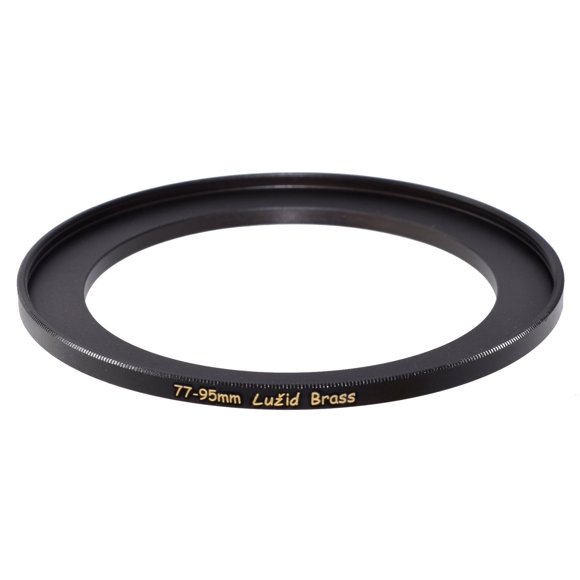 Adaptador Step Up con anillo de filtro LUŽID X2, latón, 77 mm a 95 mm