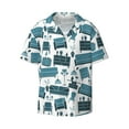 thumbnail image 3 of Goofa Modern Furniture Printed Men's Casual Short-sleeved Shirt,Lightweight Breathable Button-down,Summer Casual men's top,Versatile Fashion shirt-, 3 of 7