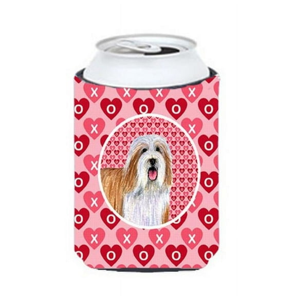Bearded Collie Valentines Love And Hearts Can Or Bottle Hugger - 12 oz.