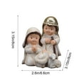 thumbnail image 3 of YOHAVEN Christmas Nativity Resin Mini Jesus Figurine Manger Table Decoration for Shelf Mantel Home Religious Holiday Celebration Gift Decor, 3 of 6
