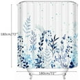thumbnail image 4 of Shower Curtain, Fabric Shower Curtain Botanical Shower Curtain Blue, Hooks Hotel Shower Curtains for Bathroom with 12 Hooks Waterproof Shower Curtain Liner (72" x 72"), 4 of 6