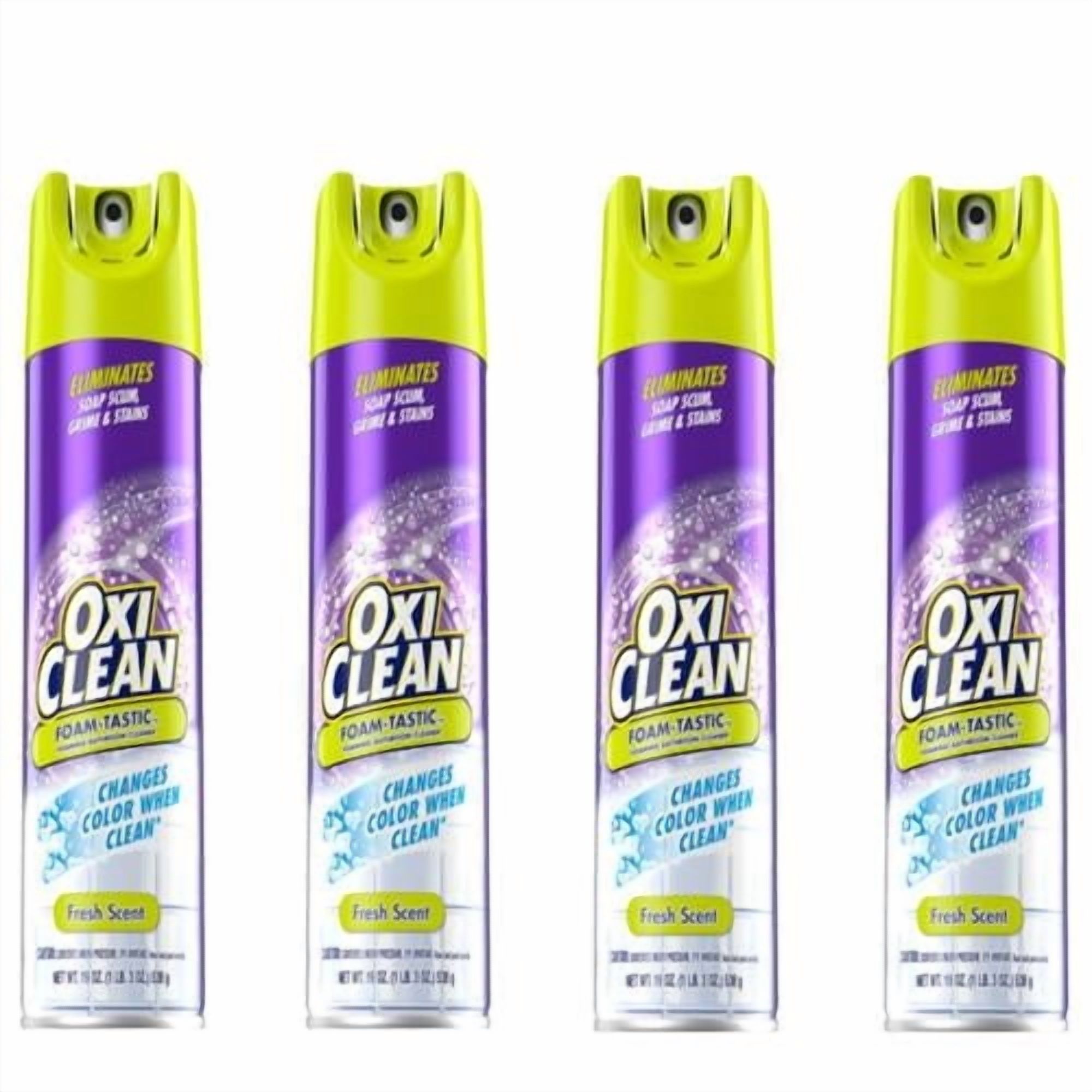 Oxiclean Foam-Tastic Foaming Bathroom Cleaner, Fresh Scent, 19 Oz (4 Pack) Packaging May Vary - Pack of 2