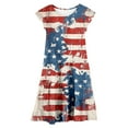 thumbnail image 2 of July 4th Girls Casual Dresses Independence Day Clothes American Flag Long Summer Dresses for Girls Flowy A Line Dress Summer Spring Outfit (Red 14-15 Years), 2 of 5