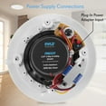 thumbnail image 3 of Pyle Ceiling & Wall Mount Speaker 5.25” 2-Way 70V Audio Stereo Subwoofer W/ Dome Tweeter (White), 3 of 4