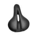 thumbnail image 3 of Asiento de bicicleta de cuero PU con almohadilla ergonómica para bicicleta de montaña Negro, 3 of 8