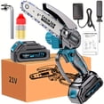 thumbnail image 1 of 21V 6-Inch Cordless Mini Chainsaw, Handheld Electric Saw with Battery, Charger & Accessories for Tree Trimming & Wood Cutting, 1 of 1