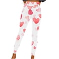 thumbnail image 2 of TaTaai Valentine's Day Print Stretchy Non-see-through Women Tight Fit Yoga Pants High Waisted Elastic Breathable Workout Gym Casual Daily Wear Full Length Leggings Gift, 2 of 8