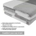 thumbnail image 5 of Unique Bargains Plush Buffalo Reversible Plaid Flannel Fleece Blanket, Throw, Grey White, 5 of 8