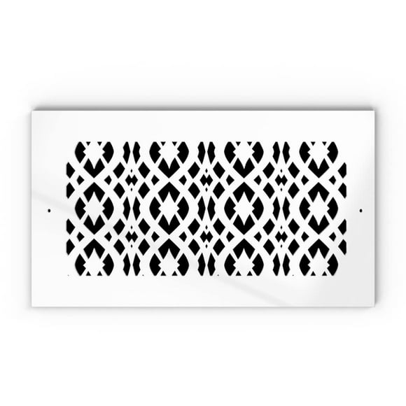 SABA Home Decor Air Vent Cover Grille - Acrylic Fiberglass 8" x 10" Duct Opening (10" x 12" Overall) Decorative Register Covers for Walls & Ceilings, Charlotte (8" x 10" with Screws, White)