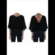 thumbnail image 3 of Camisa de Cuello Redondo Sin Espalda para Mujer, Blusa de Media con Protección Solar, Blusa Informal Holgada de Verano para Hacer Ejercicio y Vacaciones Negro M, 3 of 7