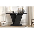 thumbnail image 3 of Mirod Console Table with Natural Wood Veneer,V-Base Design for Classic Versatility ,Perfect for Displaying Your Favorite Items, Easy Assembly, 3 of 11