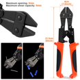 thumbnail image 2 of Heavy Duty Bolt Cutters 8 Inch Mini Bolt Croppers with Easy Grip Handles Anti-Slip High Strength Screw Cutter Pliers for Fencing Barbed Wire Nails and Screw, 2 of 9