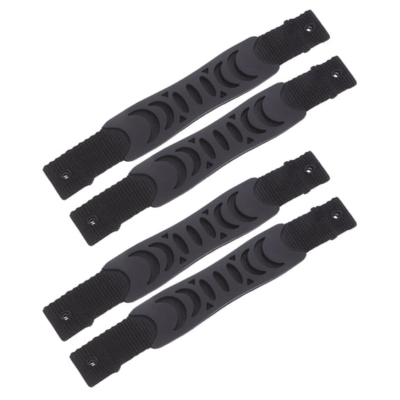 Milisten 4Pcs T Shaped Kayak Handles Durable Nylon Webbing Soft Strap Replacement Black