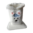 thumbnail image 1 of Soporte para gafas, estuche para gafas, almacenamiento para gafas, lindo soporte para gafas con peluche Cachorro blanco con sombrero, 1 of 8