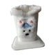 thumbnail image 1 of Soporte para gafas con forro suave, bonito soporte para gafas de sol de mesa, soporte para gafas Cachorro blanco con sombrero, 1 of 8