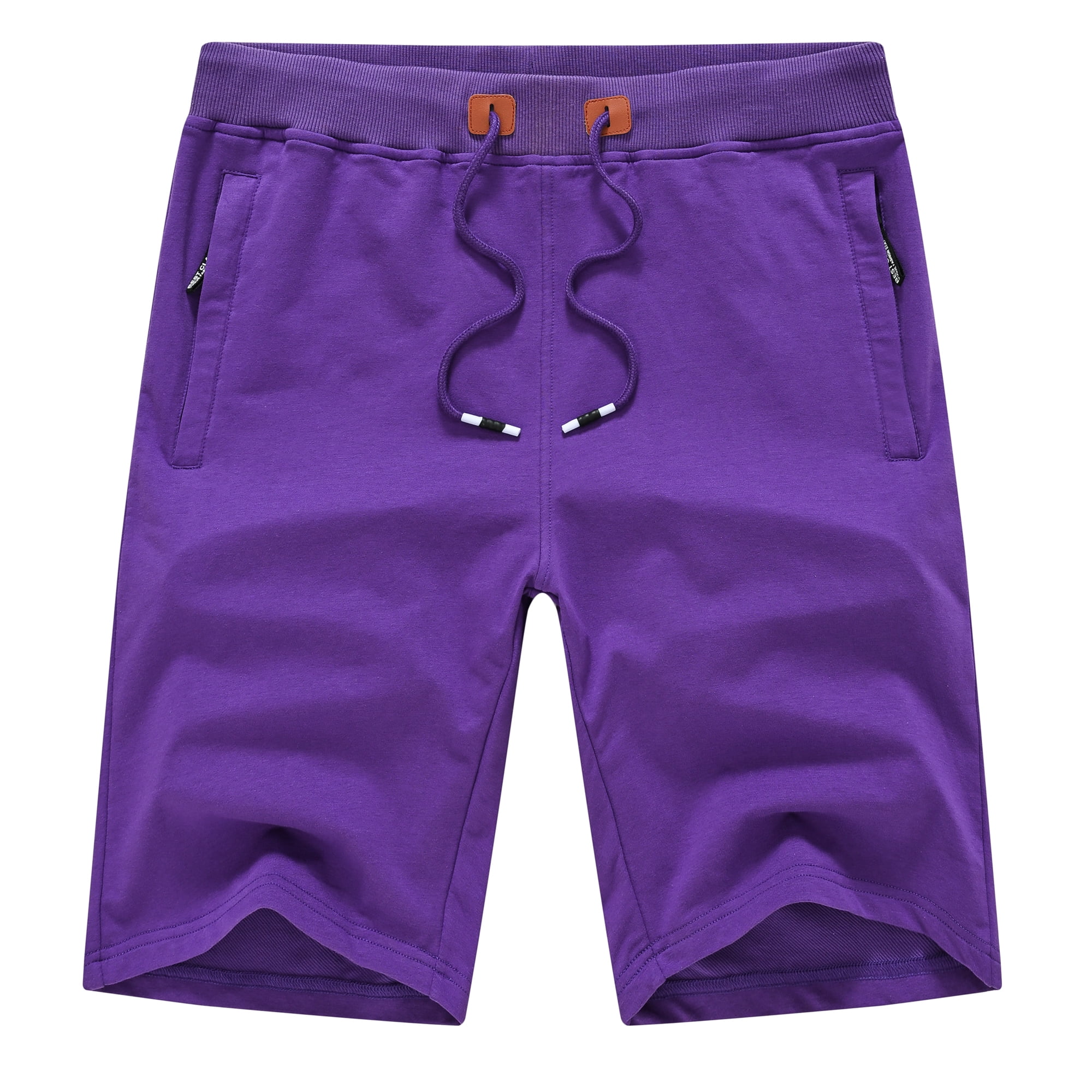 YuKaiChen Men's Shorts Casual Drawstring Classic Fit Gym Workout Shorts with Zipper Pockets 