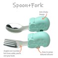 thumbnail image 3 of Short handle stainless steel tableware-Children's silicone auxiliary food spork, 3 of 5