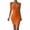 Orange, variant on Womens Sweetheart Neck Cap Sleeve Ribbed Bodycon Mini Dress Form Fitting Party Night Out Clubwear
