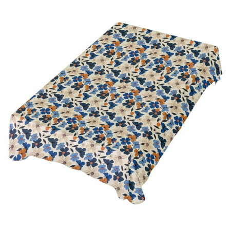 

JSTEL Butterfly Flowers Table Cloth Rectangle 60 x 90 Inch Tablecloth Anti Wrinkle Table Cover for Dining Kitchen Parties