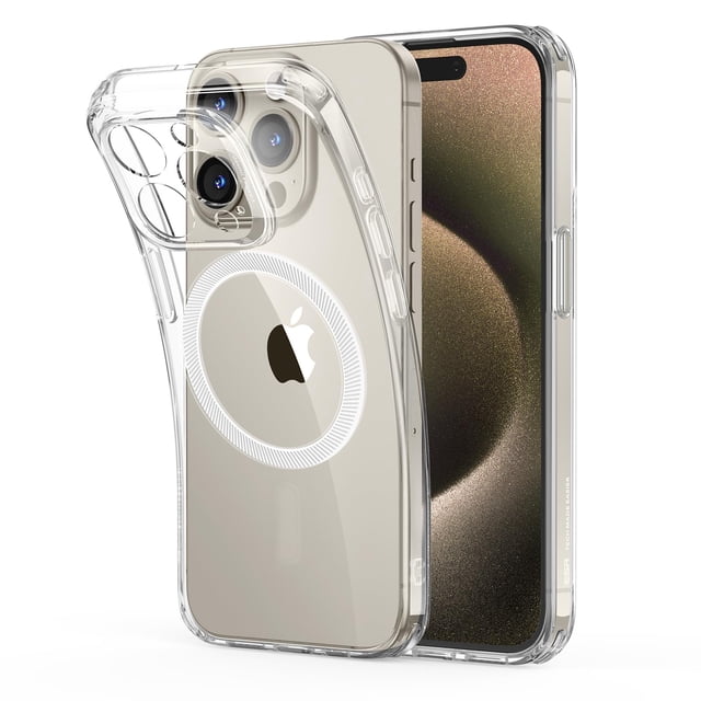 Funda de teléfono ESR para iPhone 15 Pro Clear, compatible con MagSafe