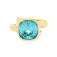 thumbnail image 3 of Anillo para Mujer con Cristal Fino Swarovski en forma de Cuadrado–  Bañado en Oro 14k– Anillo Elegante y Brillante-Aretes de Mujer de Moda, Joyería para Mujer de Moda– Regalo especial Ortiz Espinosa Temporada, 3 of 6