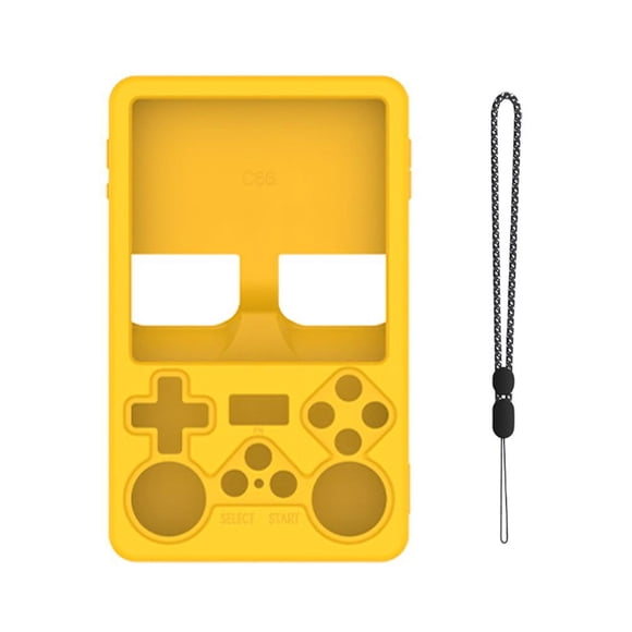 Universal Silicone Protective Cover for Open Source Handheld Game Console - Yellow, Black