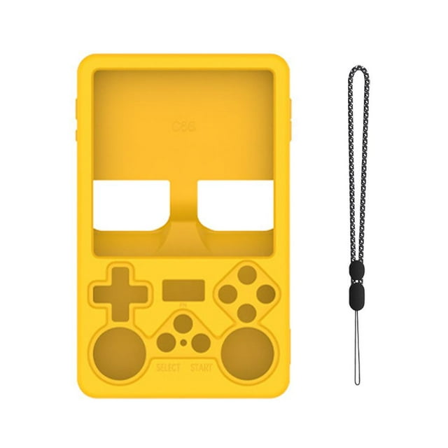 Coque de Protection Universelle en Silicone pour Console de Jeu Portative Open Source - Jaune, Noir