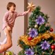 thumbnail image 4 of 10 Uds flores artificiales de Navidad colgantes de plástico DIY para suministros de fiestas y vacaciones Ndcxsfigh libre de BPA, 4 of 7