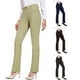thumbnail image 5 of Sunloudy Pantalones de mujer, pantalones acampanados elásticos de cintura alta de color sólido con bolsillos para citas de fiesta Sunloudy  S, M, L, XL, XXL, 5 of 6
