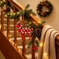 thumbnail image 5 of Edgtyos Christmas Red Goats Ornament, 3.2"x3.2" 2D Acrylic with Gold Cord Goats Hanging Sign Car Rear View Mirror Accessories, Xmas Gift for Family, 5 of 6