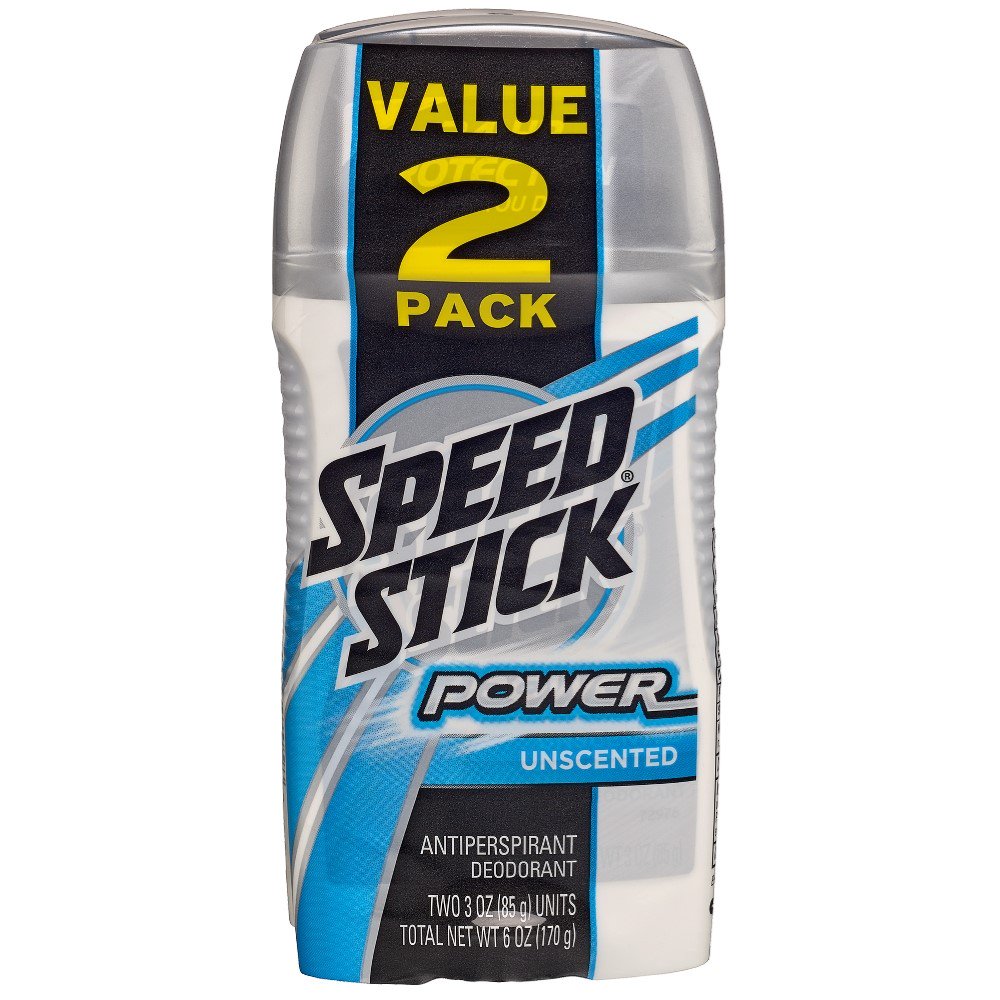 Speed Stick Power Antiperspirant Deodorant, Unscented 3 ounce Twin