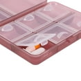 thumbnail image 2 of Unique Bargains 1 Pc 9 Grids Double Layer Pill Case Durable for Travel Clear Cameo, 2 of 6