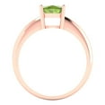 thumbnail image 4 of Clara Pucci 14K Rose Gold Solid Gold Peridot Solitaire Anniversary Ring for Women - 1.5 cttw Cushion Cut, 4 of 7