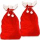 thumbnail image 1 of Capucha de Papá Noel - 2 Grandes Bolsas de Regalo de Navidad Rojas en Terciopelo Bolsas de Regalo Rojas y Blancas Disfraz para Fiesta de Navidad (50 x 70 cm),-, 1 of 5