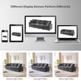 thumbnail image 5 of EUROCO 110" Modern Modular 4-seat Chenille Sofa Couch,Combinable Funiture with 2 Pillows, Large Sectional Couch for Living Room, Apartment, Office, Grey, 5 of 10