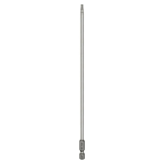 Uxcell T20 Torx Head Screwdriver Bit 1/4" Hex Shank 8" (200mm) Long Magnetic No Hole Tip 6 Point Star Screw Driver