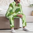 thumbnail image 6 of KLL Broccoli 3 Sleepwear Mens Flannel Pajamas,Long Cotton Pj Set, 6 of 7