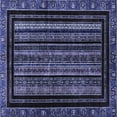 thumbnail image 1 of Ahgly Company Machine Washable Indoor Square Abstract Blue Modern Area Rugs, 7' Square, 1 of 4